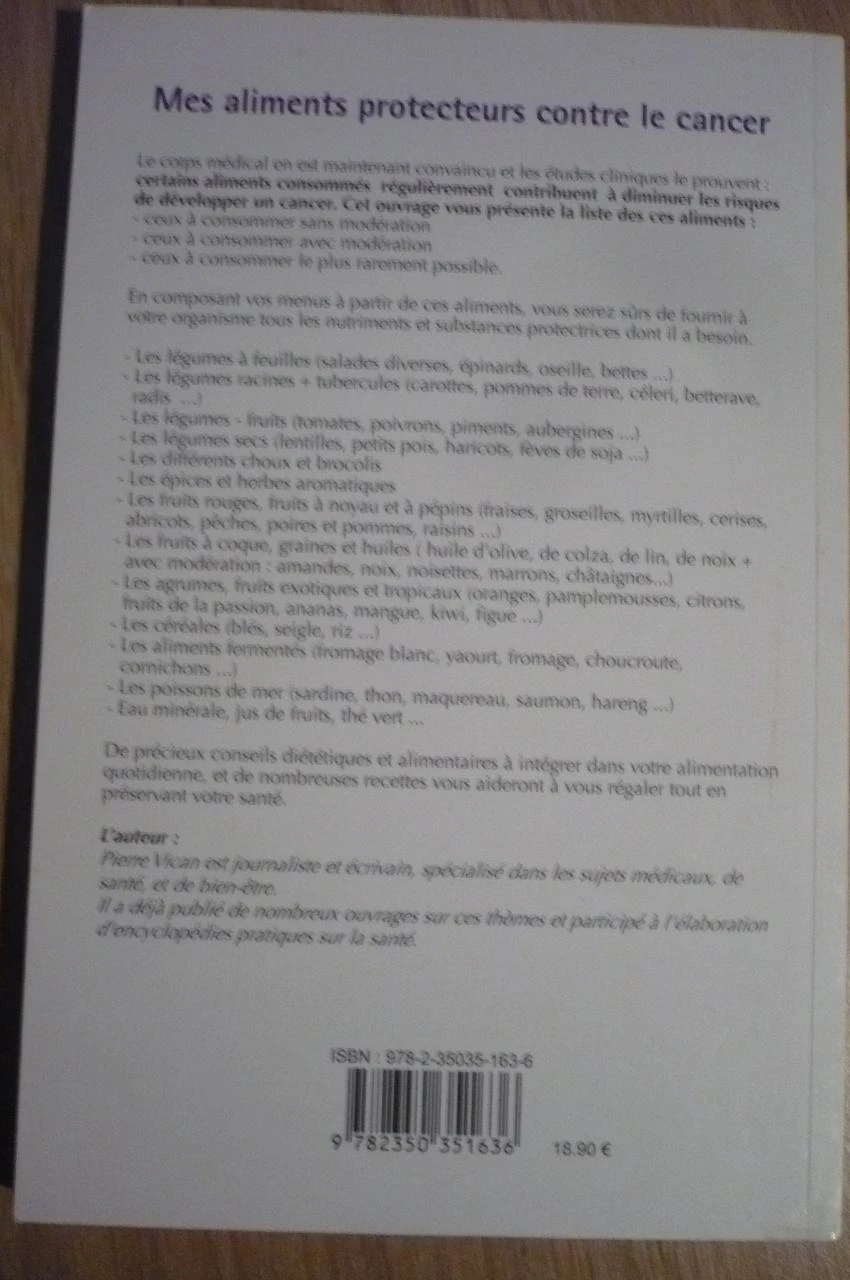 MEUS ALIMENTOS PROTETORES CONTRA O CÂNCER por Pierre VICAN (2008) – photo 2